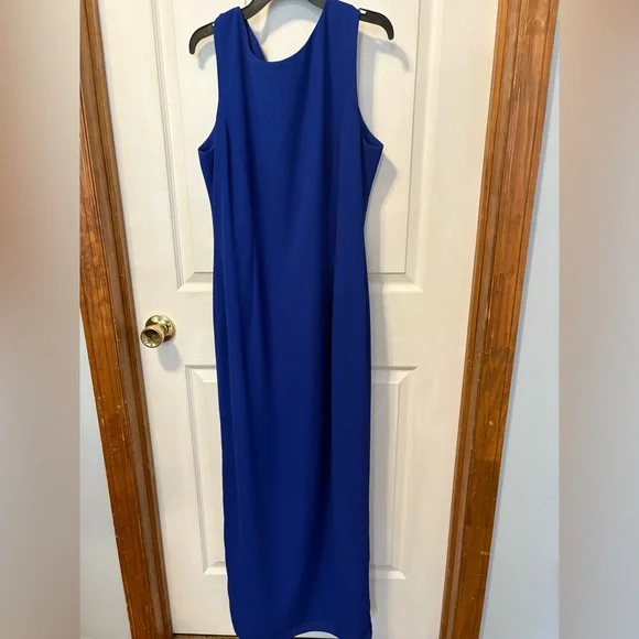 Ursula of Switzerland Vintage Dress Jacket Sequins 14 Royal  Blue Wedding - Picture 7 of 11